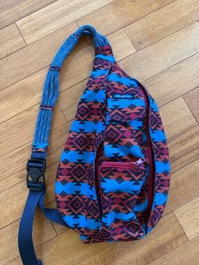 Kavu Blue & Red Aztec Rope Sling Bag REI